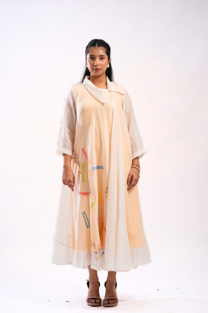 Sun Spill Mul Chanderi Dress