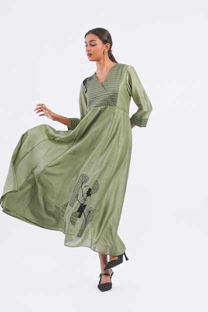 Metaphor Handloom Chanderi Dress