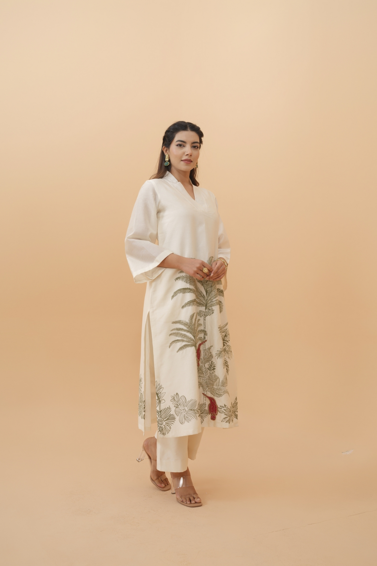 Son Chiriya Pure Chanderi Kurta