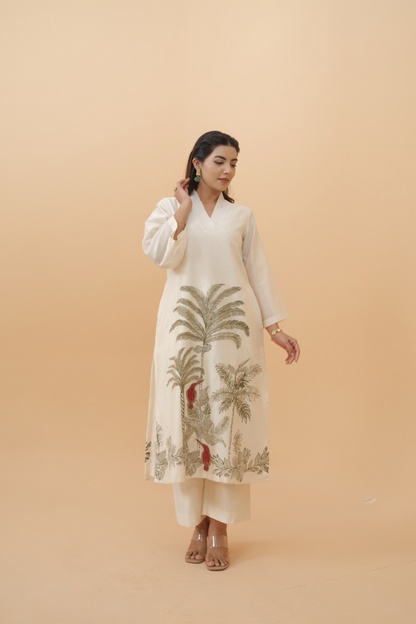Son Chiriya Pure Chanderi Kurta
