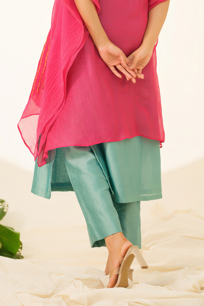Pink Ivy Pure Chanderi Pants