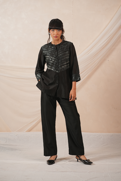 Trace Silk Chanderi Co-Ord Set