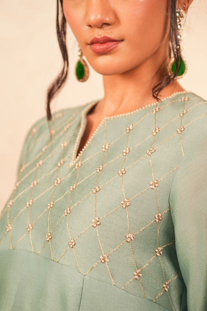 Yamini Silk Chanderi Kurta and Sharara Set