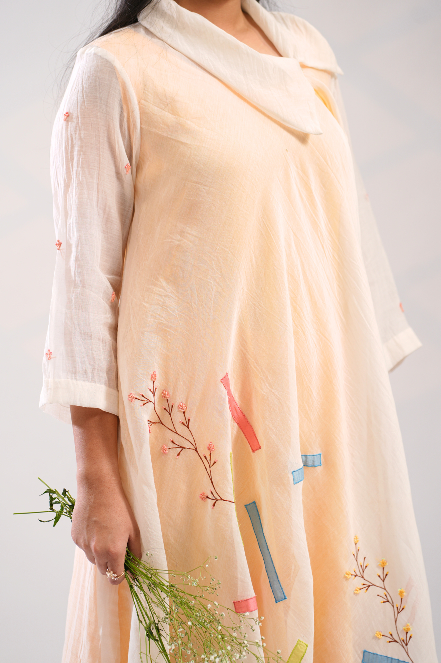 Sun Spill Mul Chanderi Dress