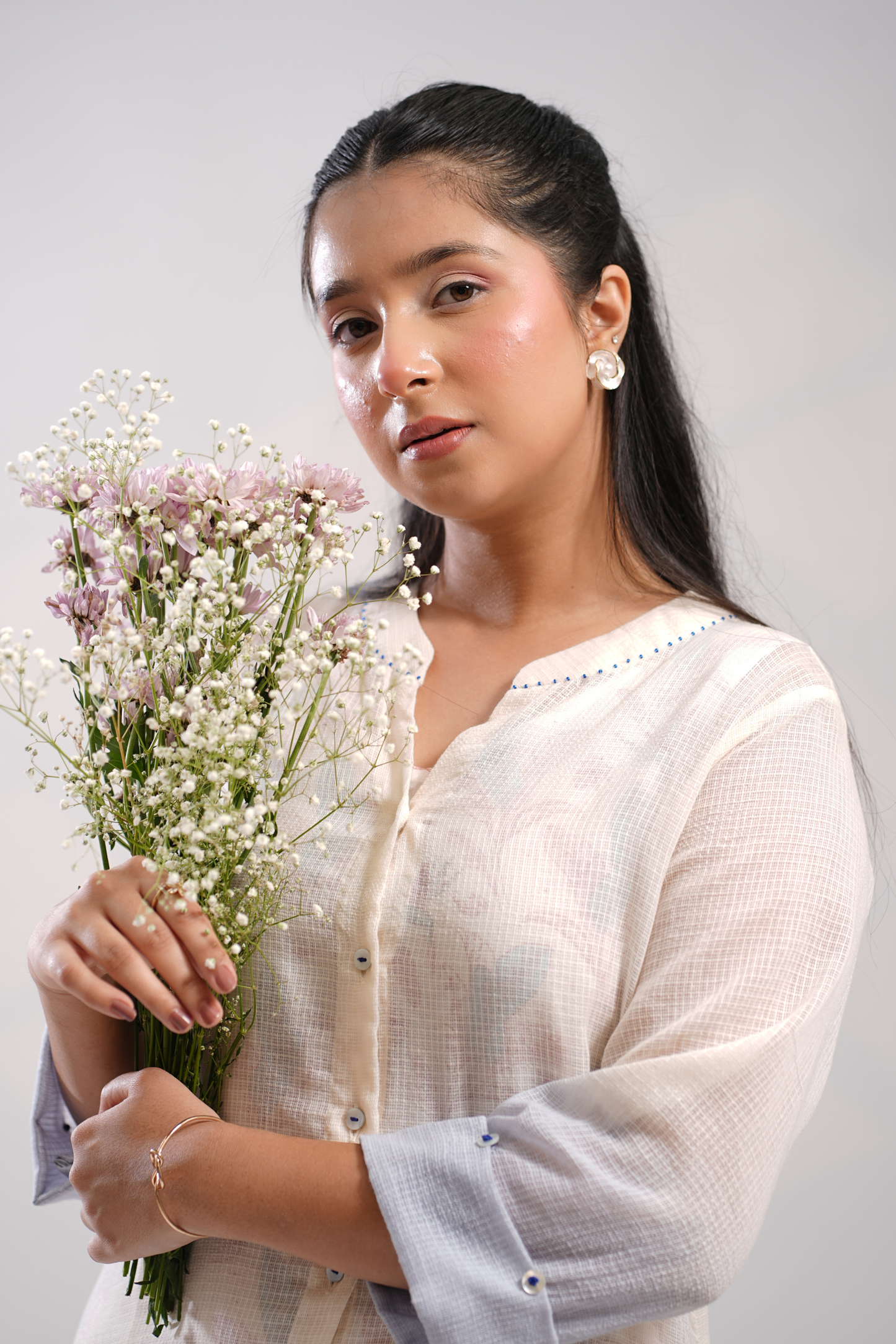 Aasman Kota Doria Tunic