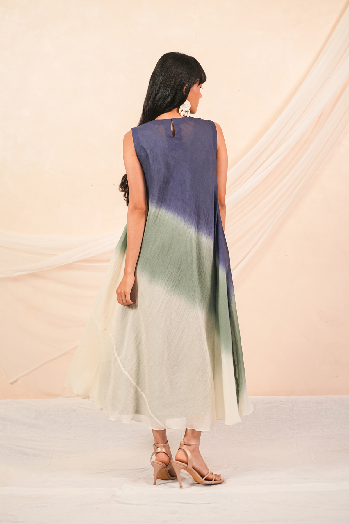 Mist Mul Chanderi Dress