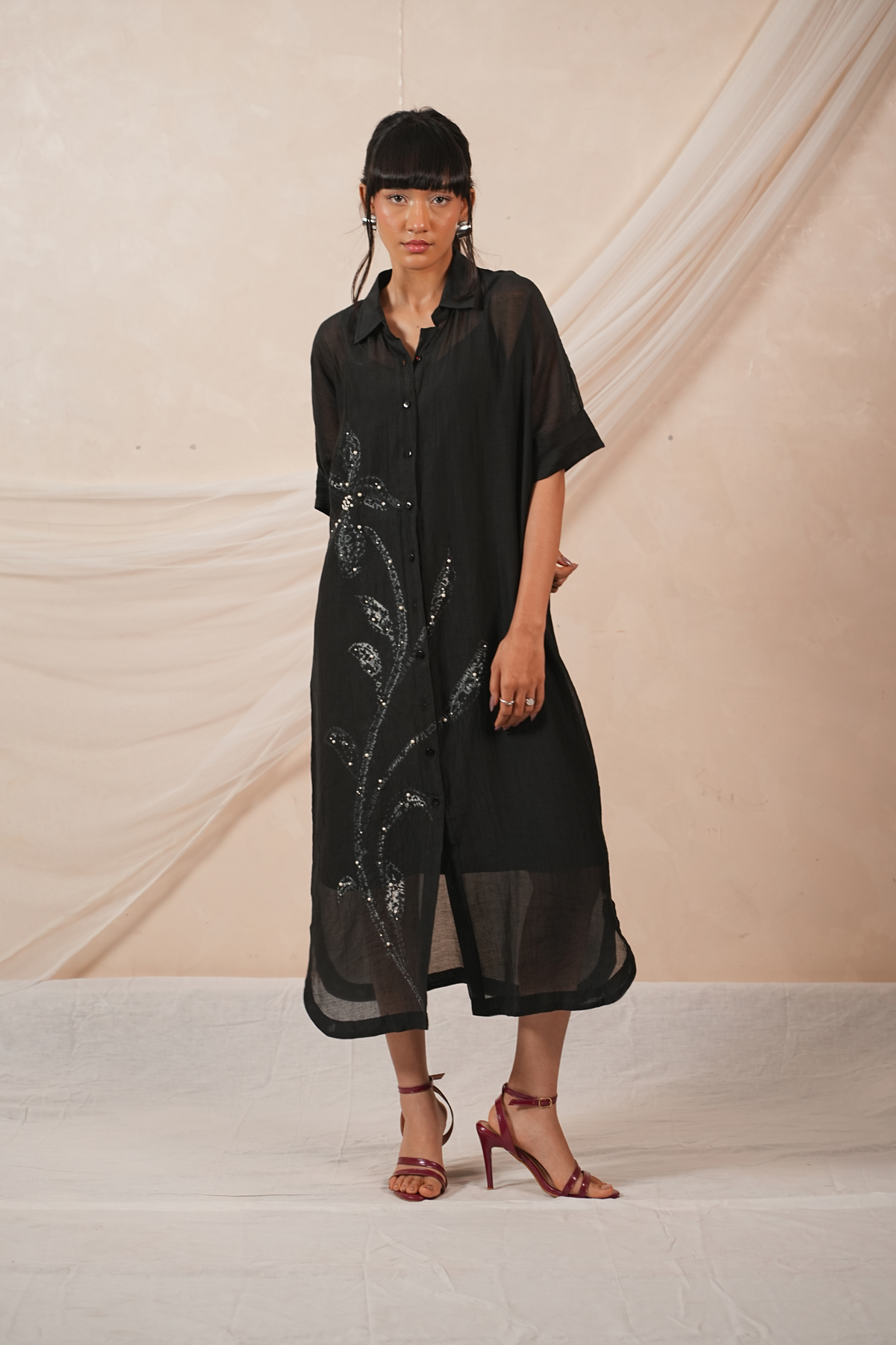 Veil Mul Chanderi Dress