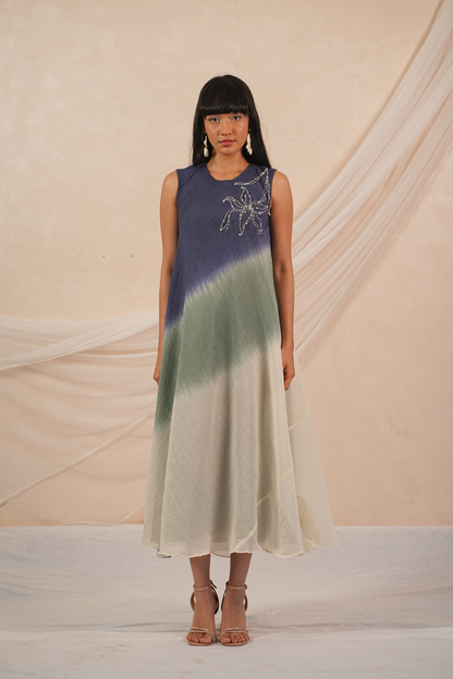 Mist Mul Chanderi Dress