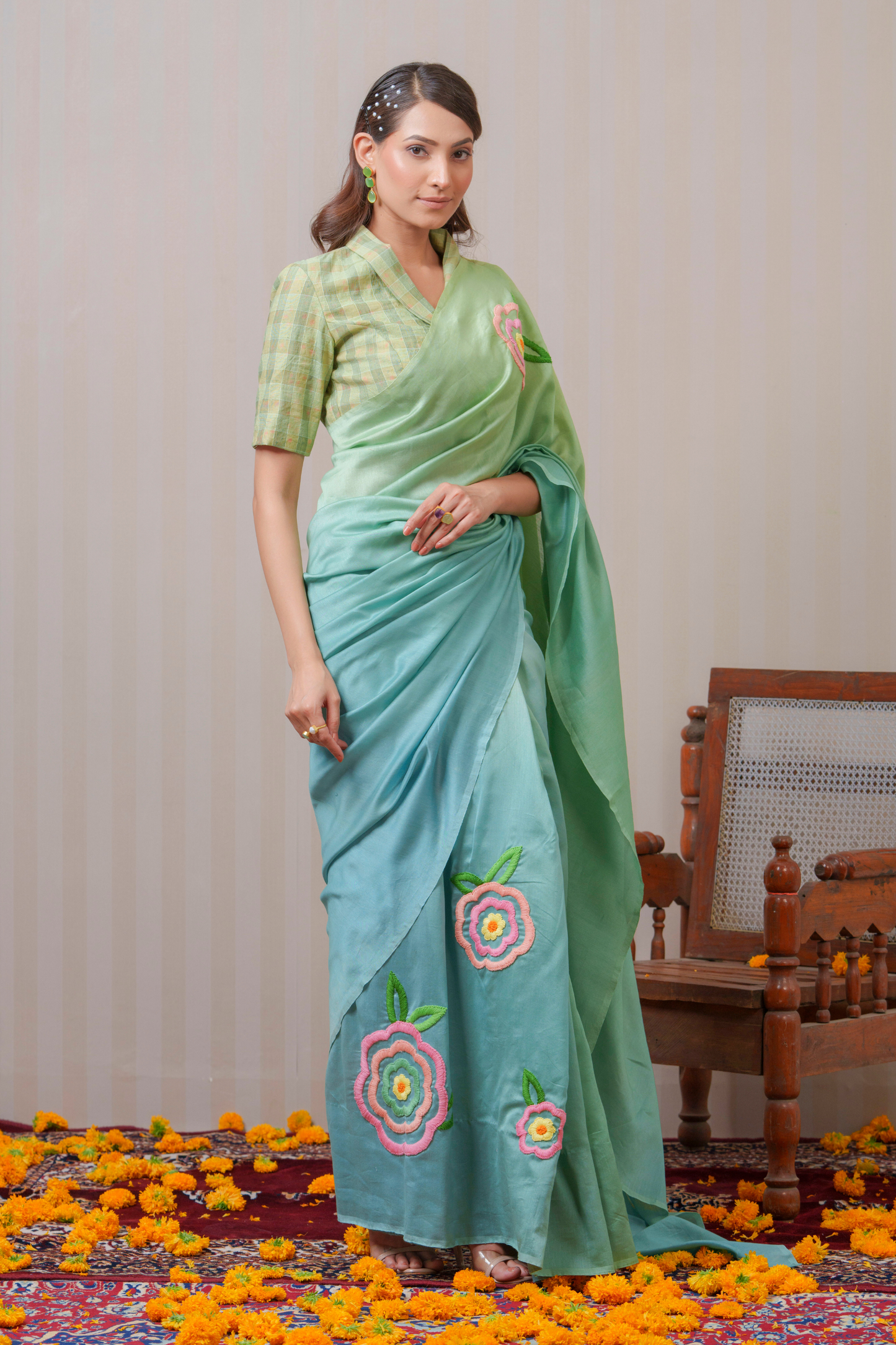 Firozi Saree