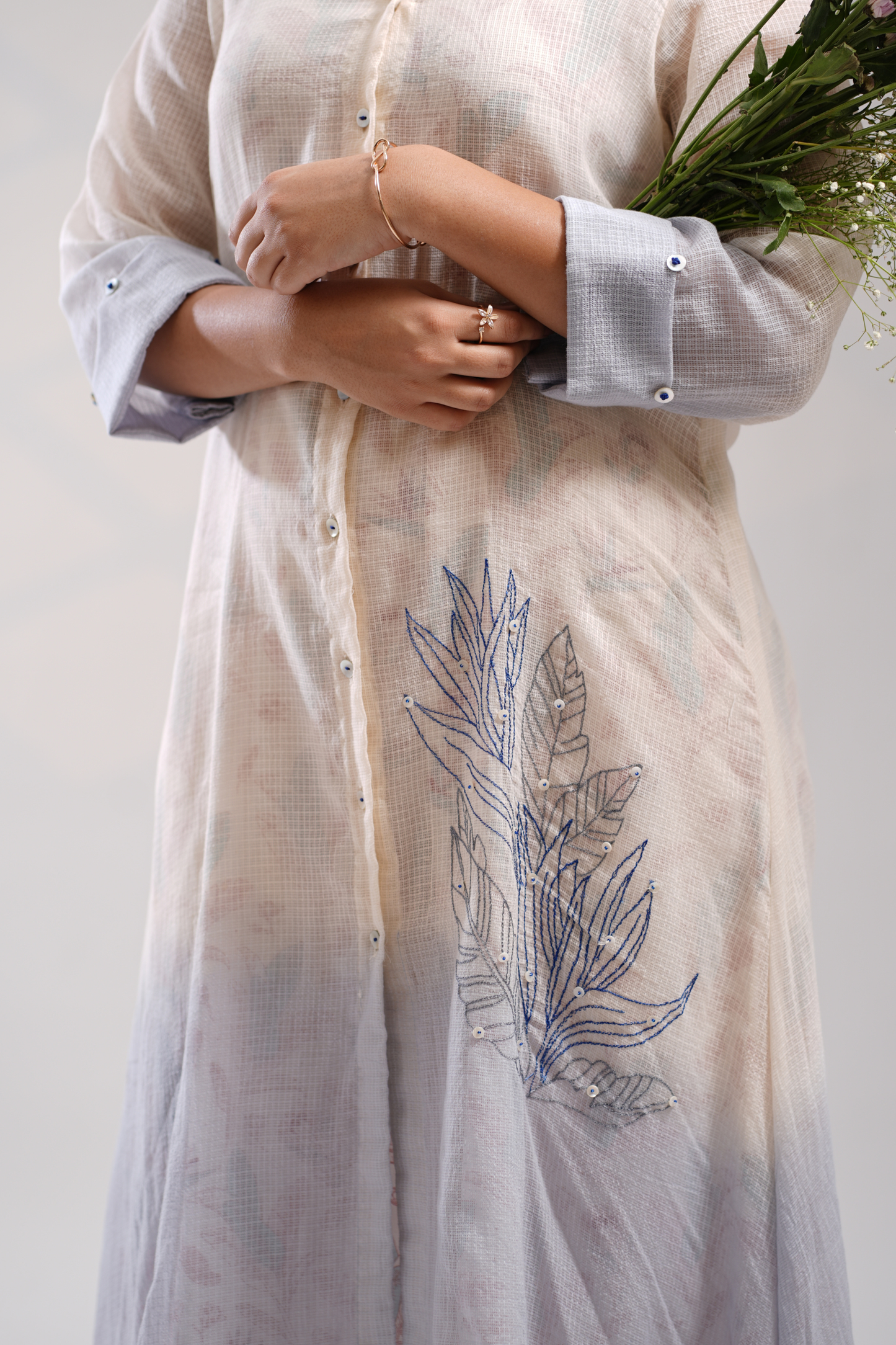 Aasman Kota Doria Tunic
