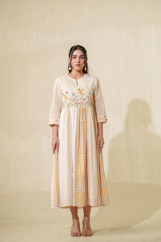 Wheat Fields Pure Cotton Dress