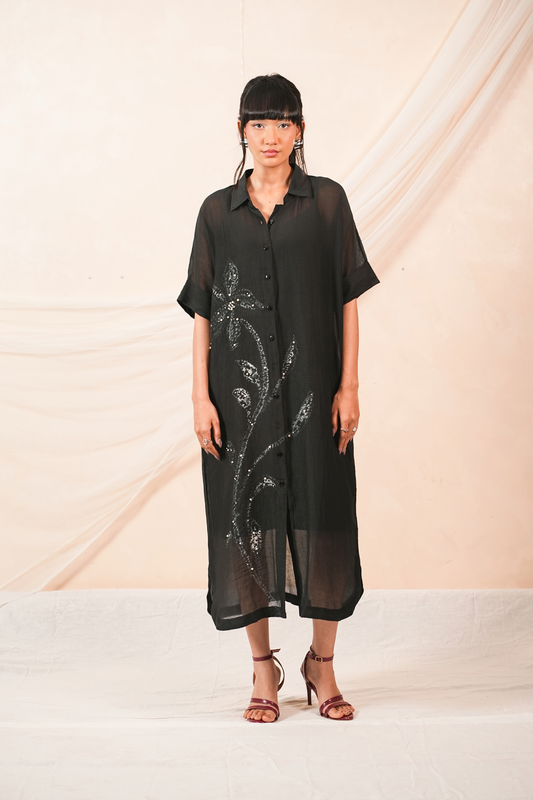 Veil Mul Chanderi Dress