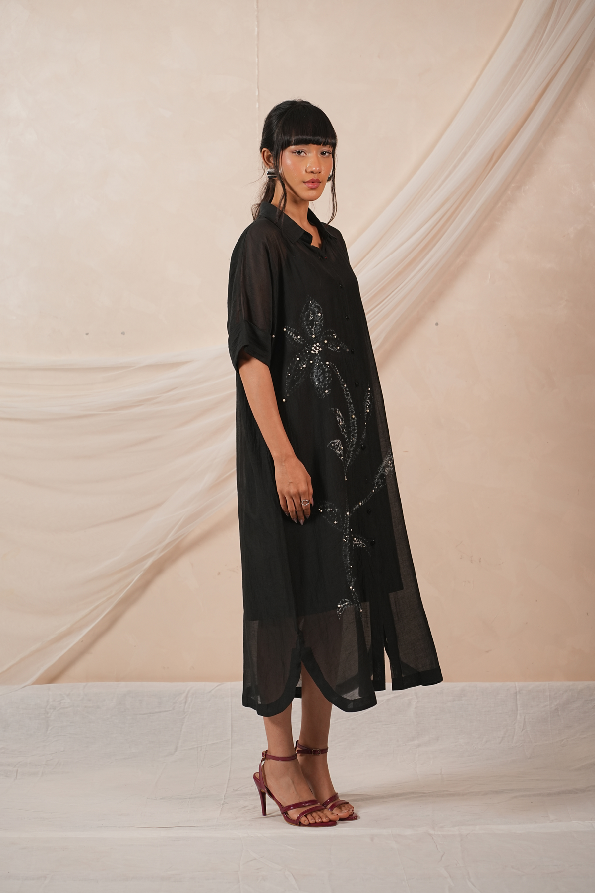 Veil Mul Chanderi Dress