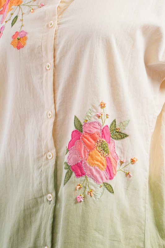 Olive Pure Mulmul Shirt