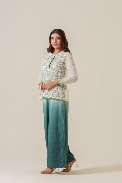 Moss and Mist Soft Voile Top