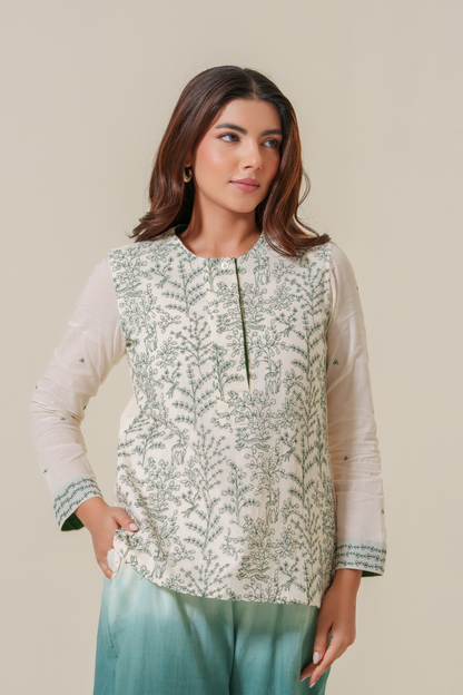 Moss and Mist Soft Voile Top