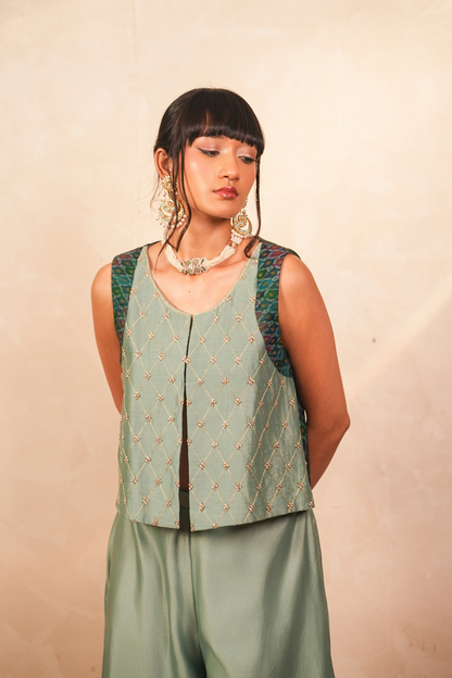 Chandni Chanderi Jacket & Pants Co-Ord Set