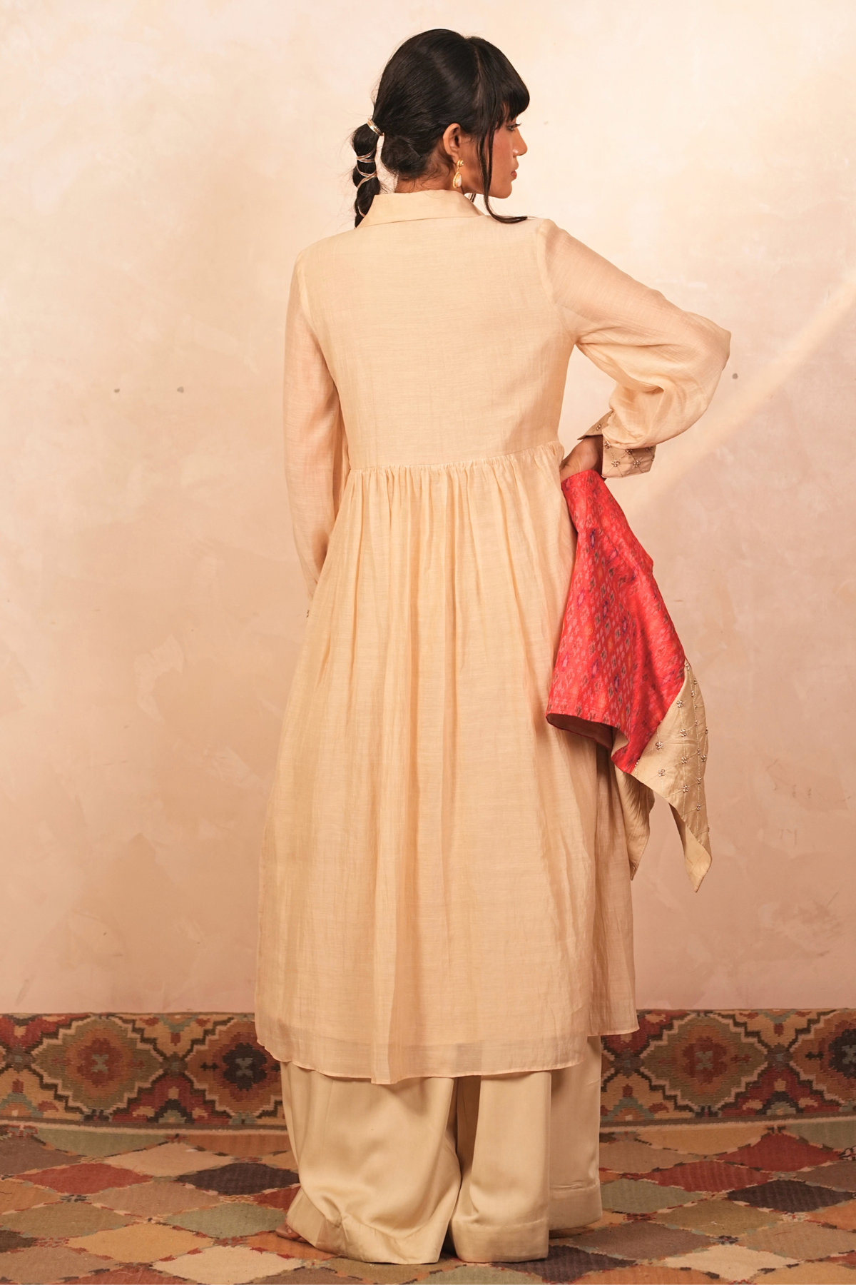 Chandni Mul Chanderi Kurta (Beige)