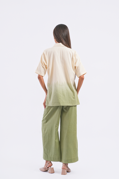 Olive Pure Mulmul Co-Ord Set