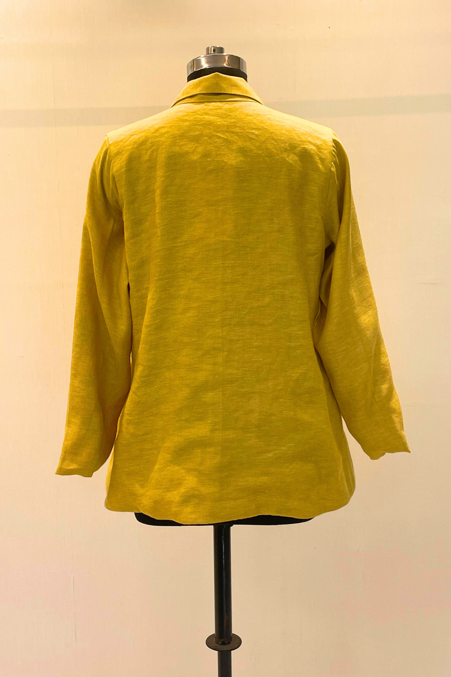 Yellow Pure Linen Jacket