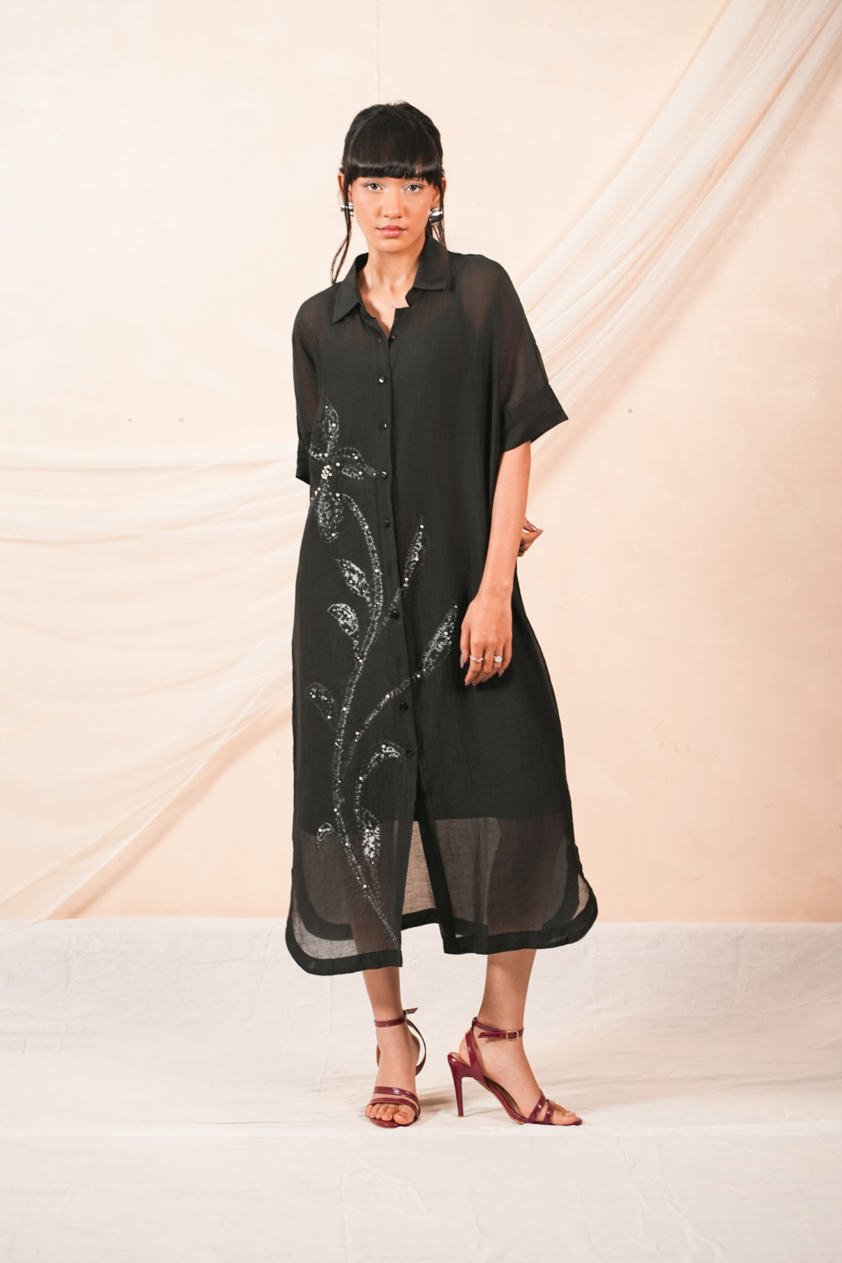 Veil Mul Chanderi Dress