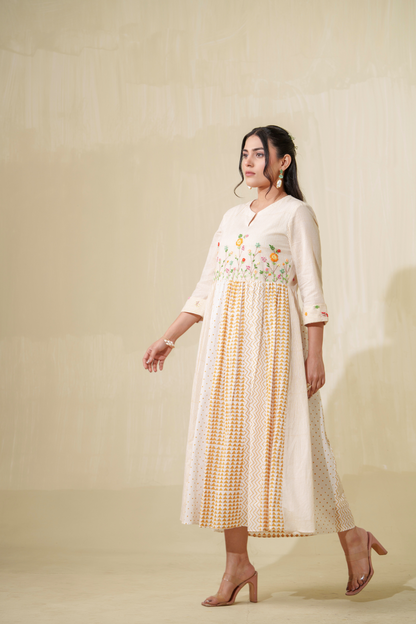 Wheat Fields Pure Cotton Dress