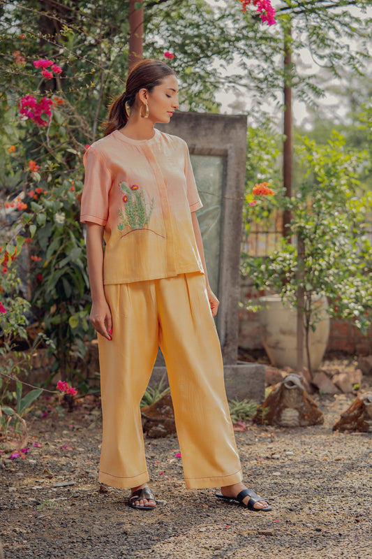 Sunset Chanderi Co-Ord Set