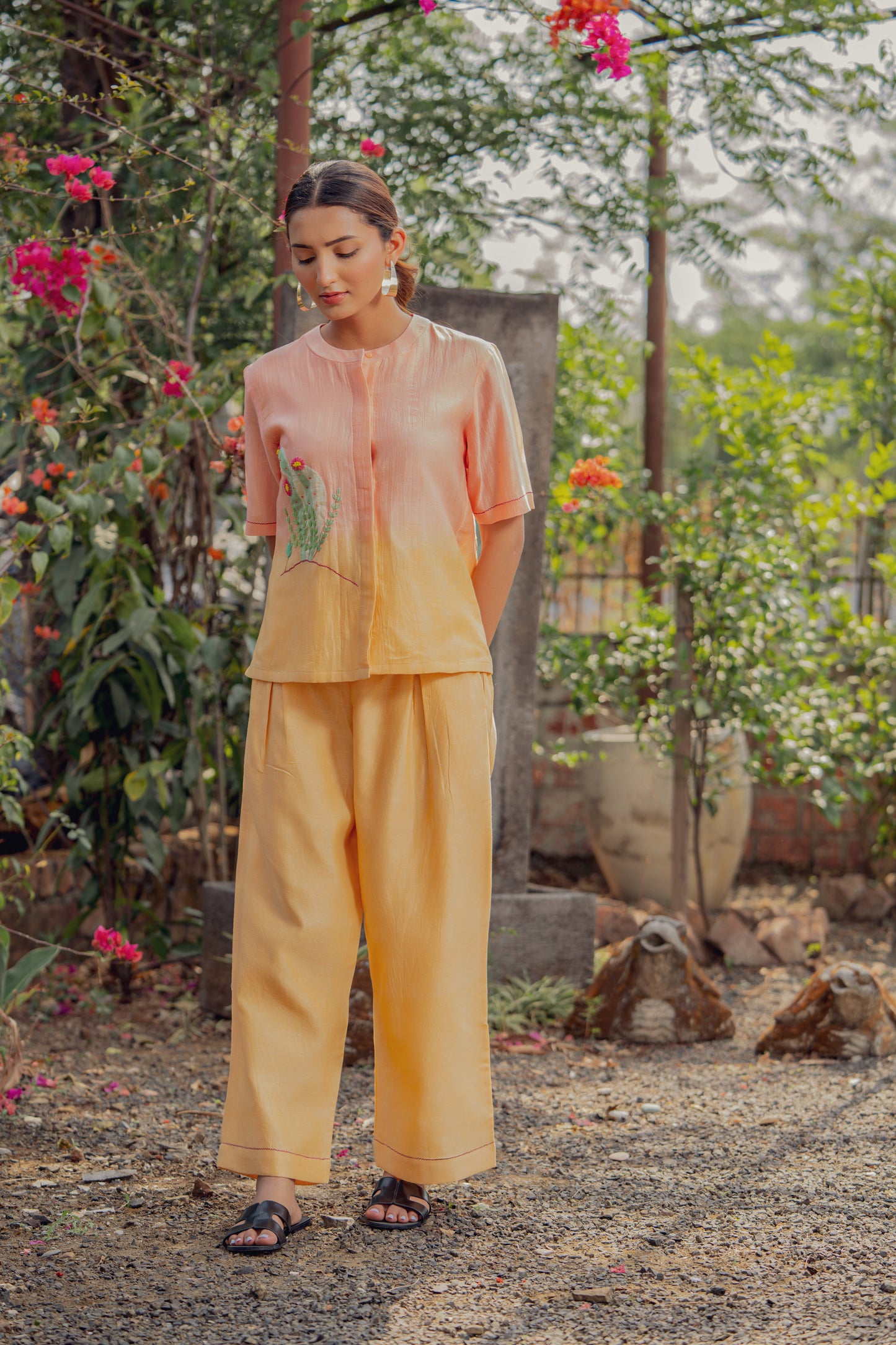 Sunset Pure Chanderi Top