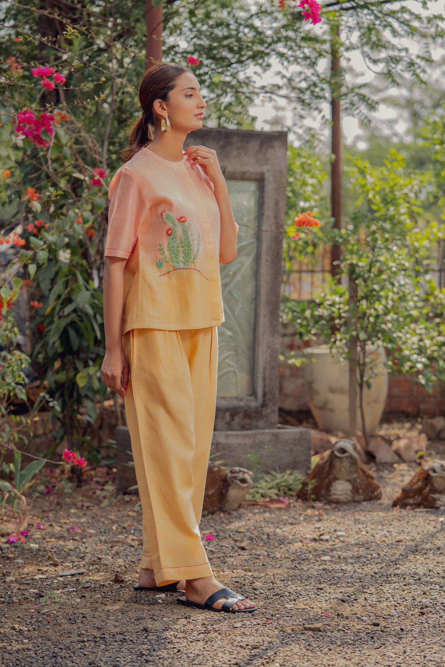 Sunset Pure Chanderi Top