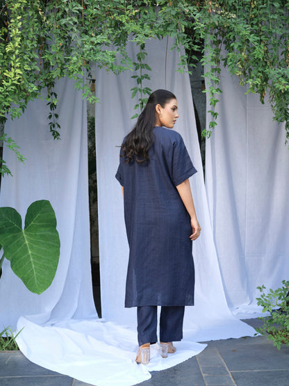 Noir Pure Linen Kurta