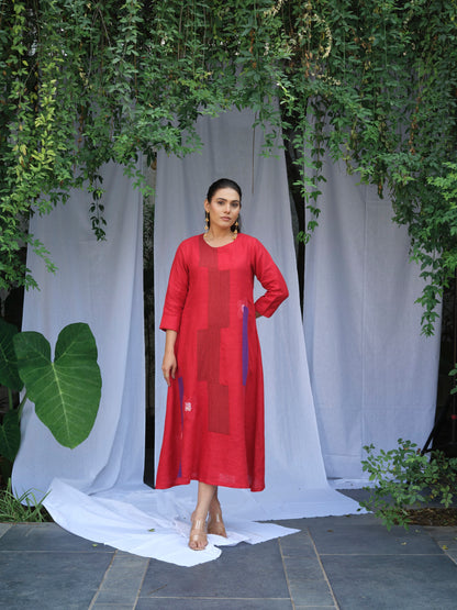 Cinnamon Pure Linen Dress