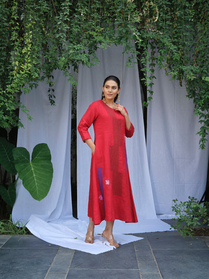 Cinnamon Pure Linen Dress