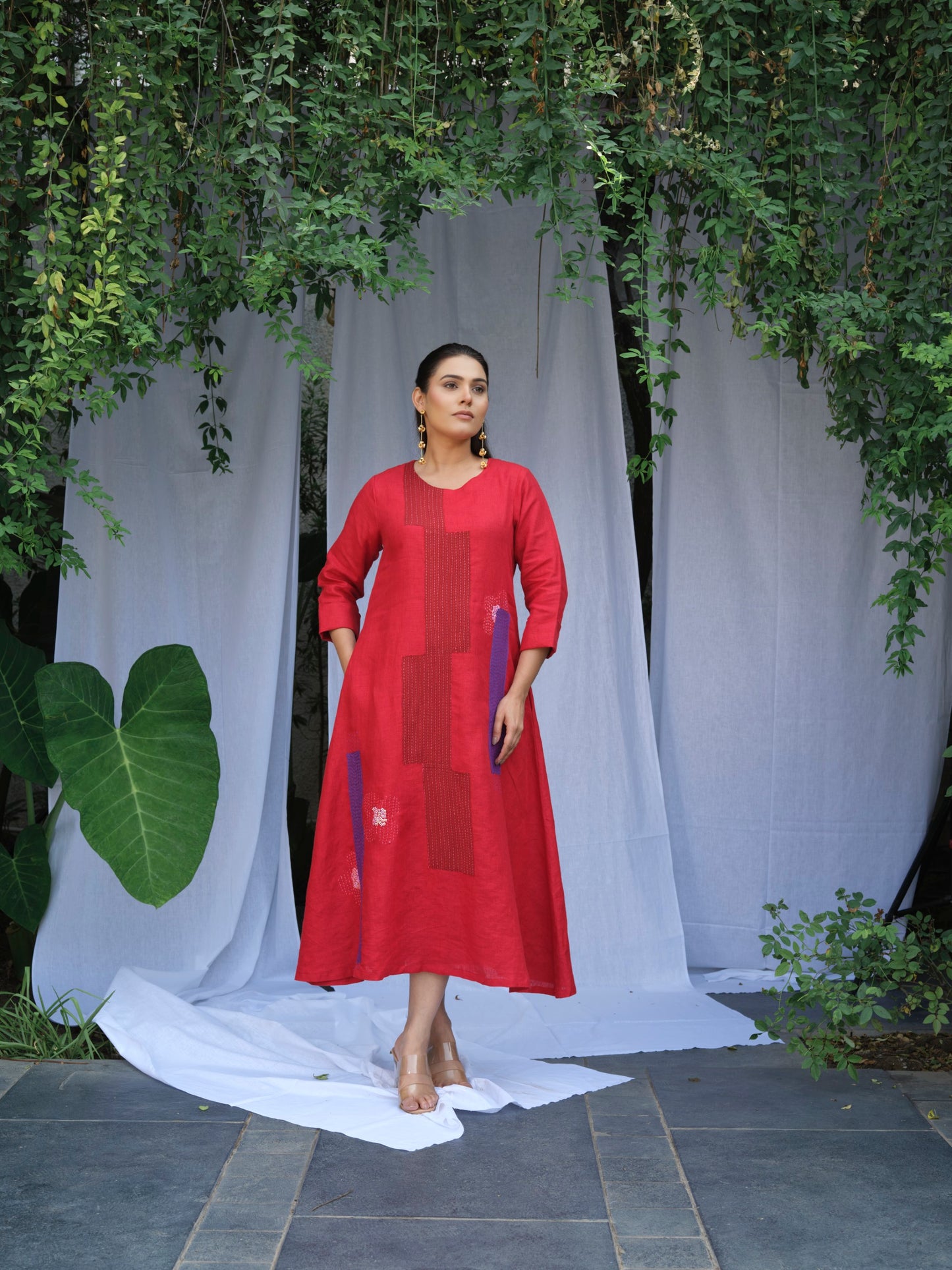 Cinnamon Pure Linen Dress