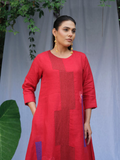 Cinnamon Pure Linen Dress