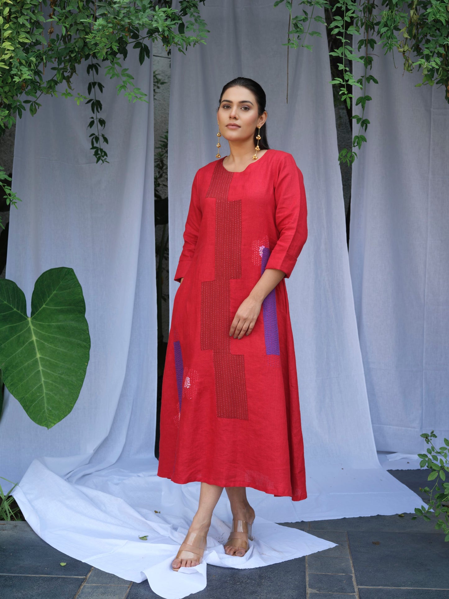 Cinnamon Pure Linen Dress