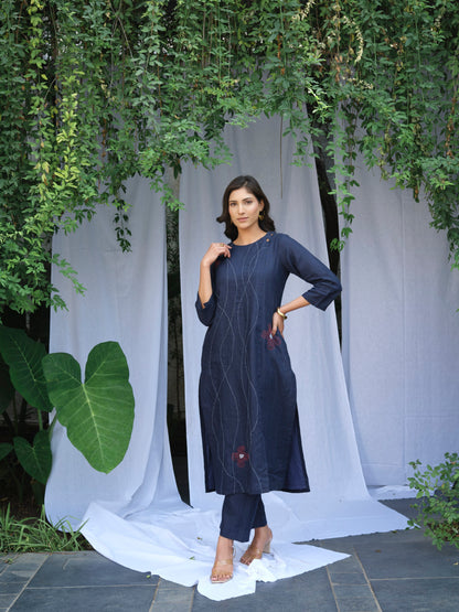 Skyfall Pure Linen Kurta