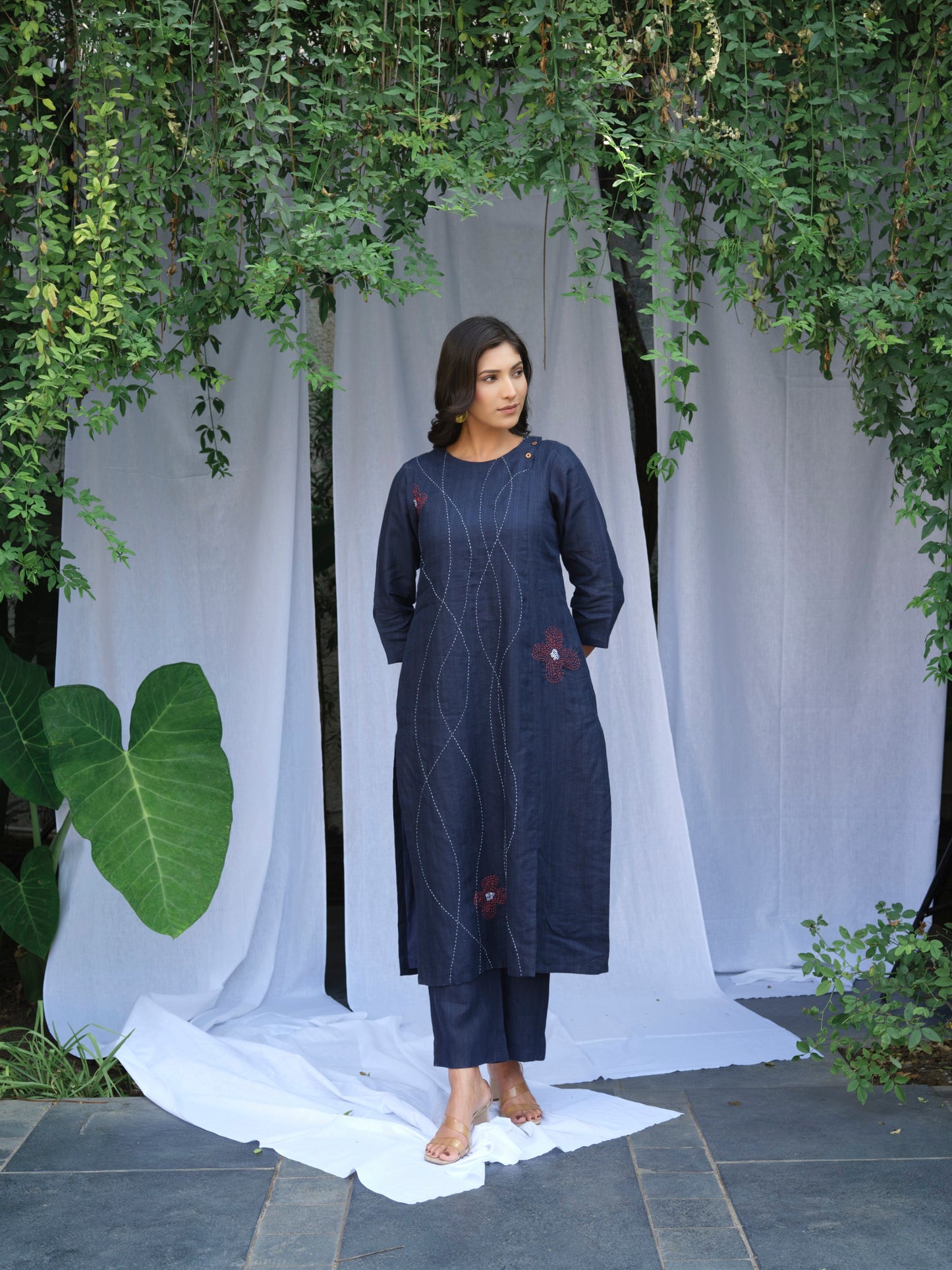 Skyfall Pure Linen Kurta