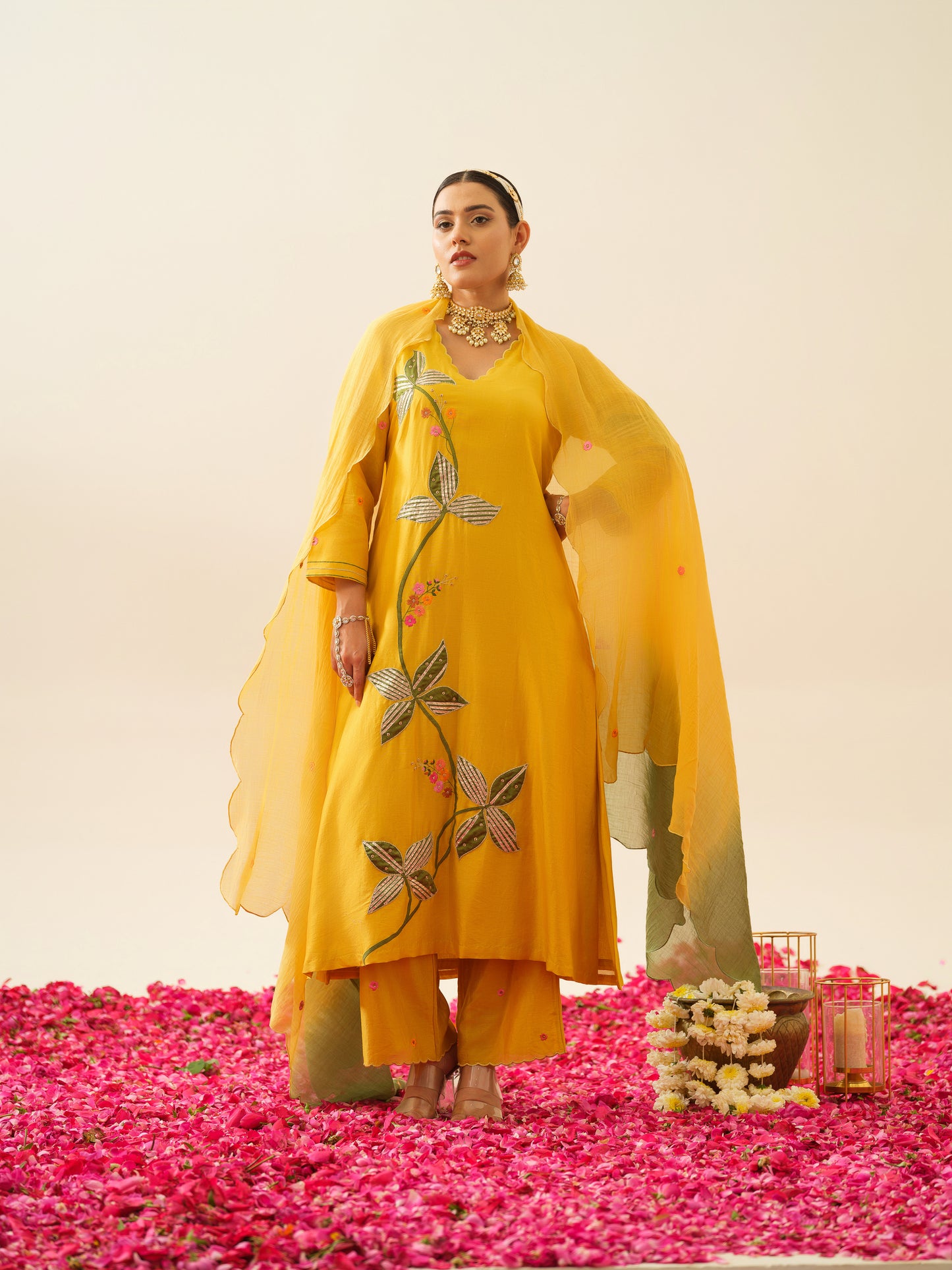 Ahilya Cotton Chanderi Dupatta