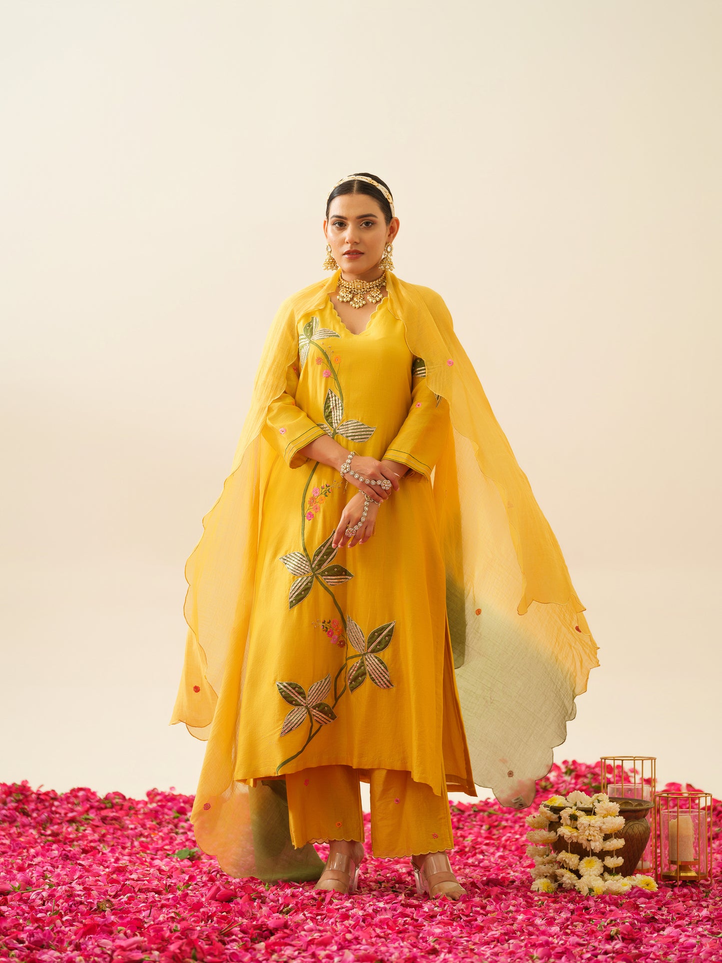 Ahilya Cotton Chanderi Dupatta