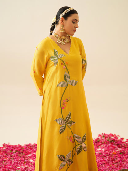 Ahilya Pure Chanderi Kurta