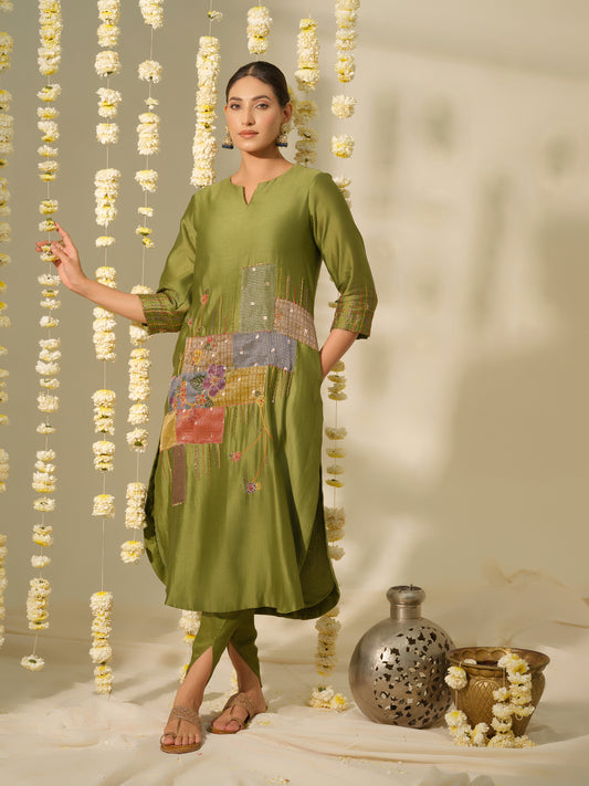 Vasant Chanderi Silk Kurta