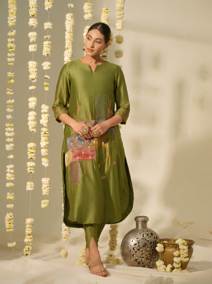 Vasant Chanderi Silk Kurta