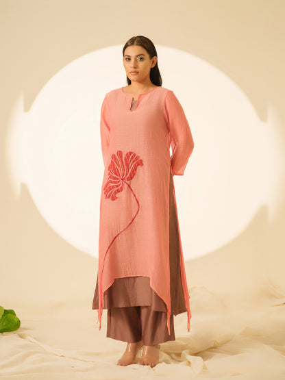 Copper Bark Pure Chanderi Kurta