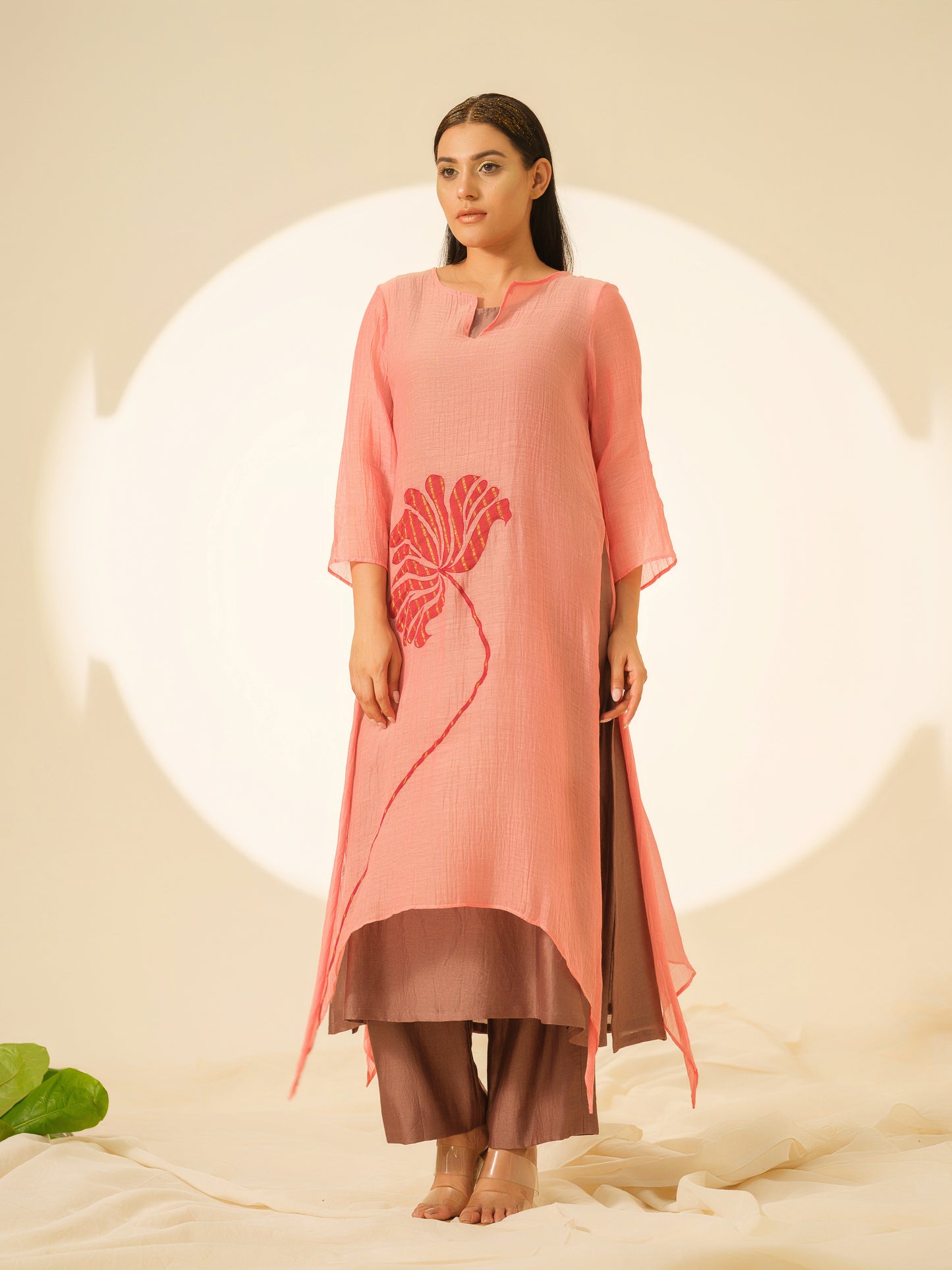 Copper Bark Pure Chanderi Kurta