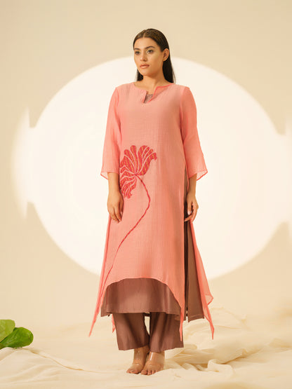 Copper Bark Pure Chanderi Kurta