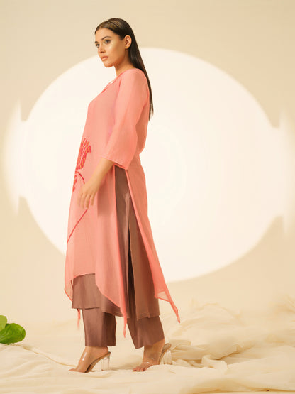 Copper Bark Pure Chanderi Kurta