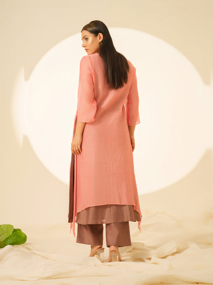 Copper Bark Pure Chanderi Kurta