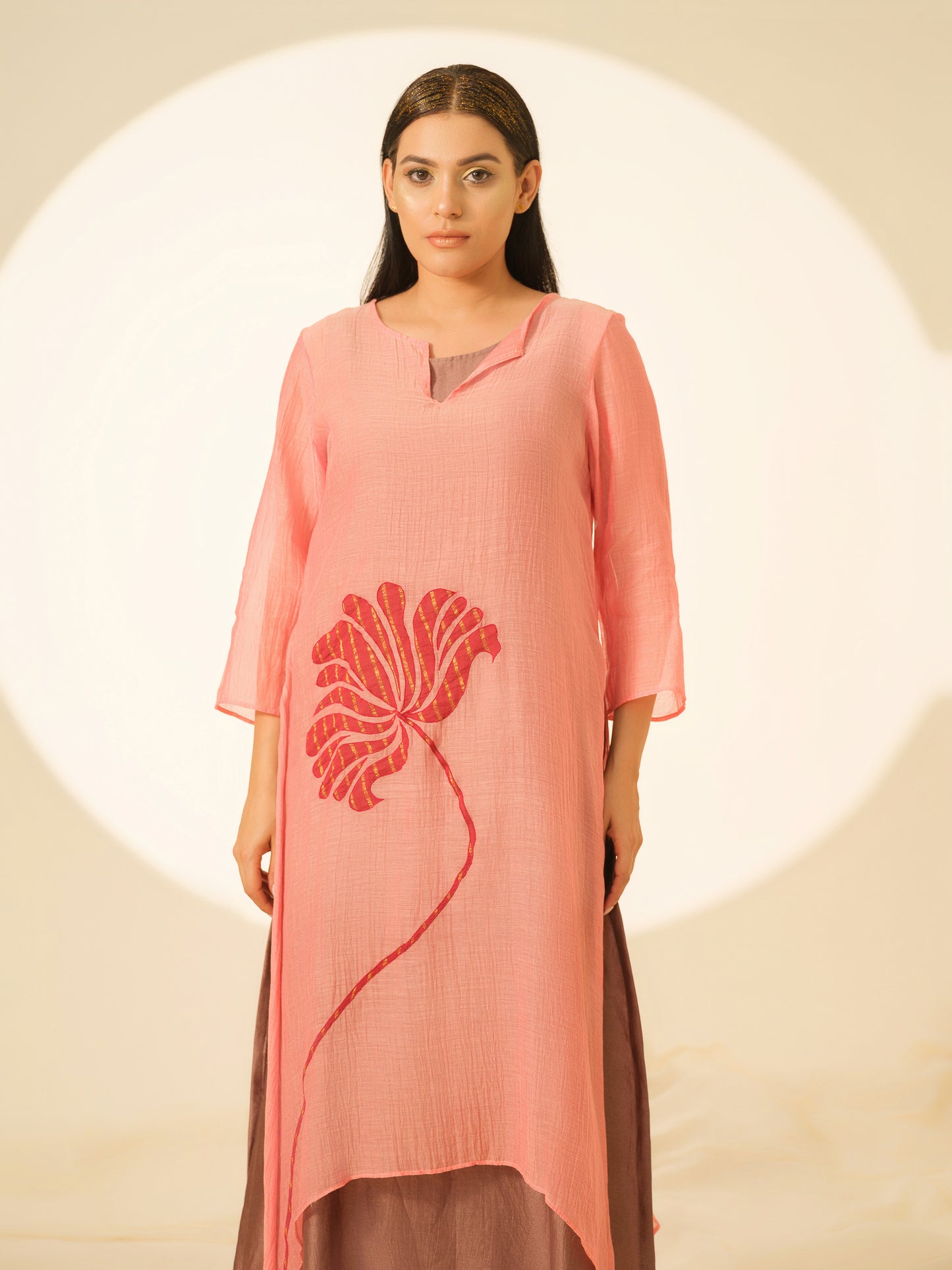 Copper Bark Pure Chanderi Kurta