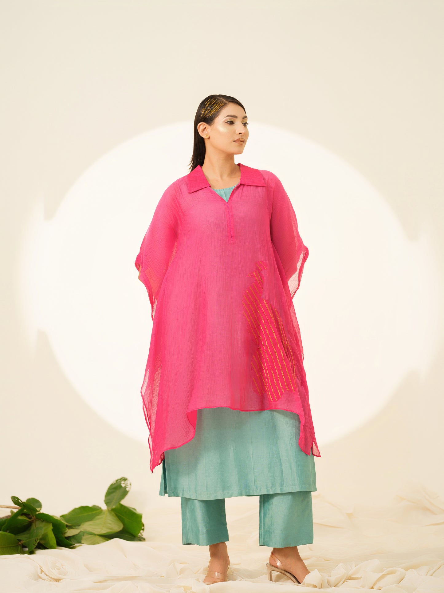 Pink Ivy Pure Chanderi Kurta