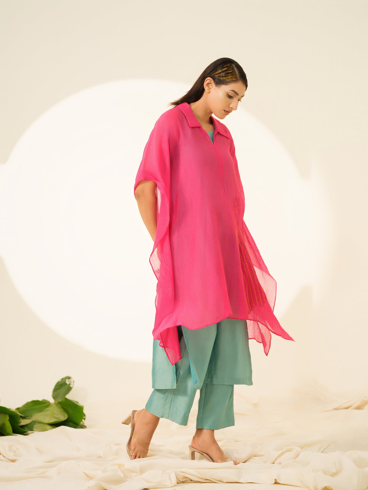 Pink Ivy Pure Chanderi Kurta